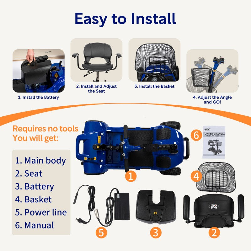 Z81 Explorer-Swift Economical 4 Wheel Mobility Scooter